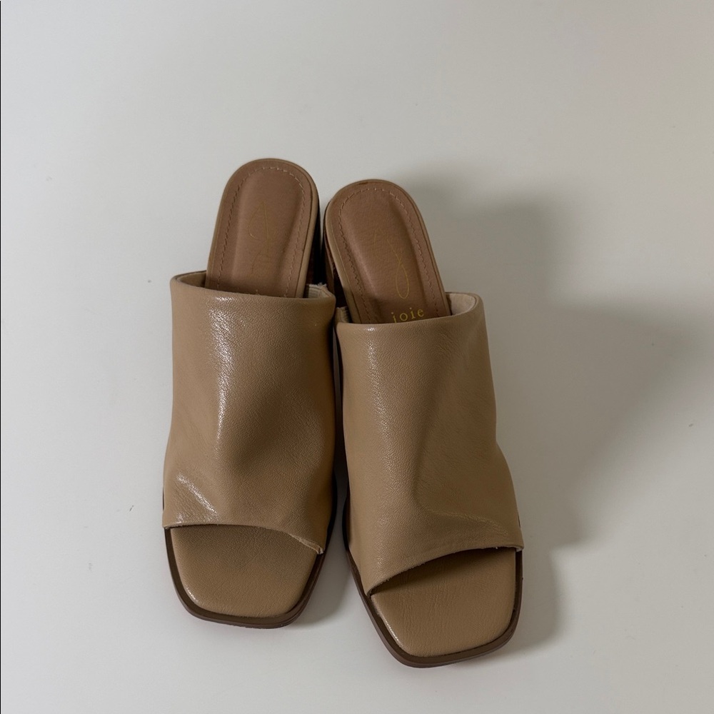 Joie Tan Leather Mules
